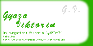 gyozo viktorin business card